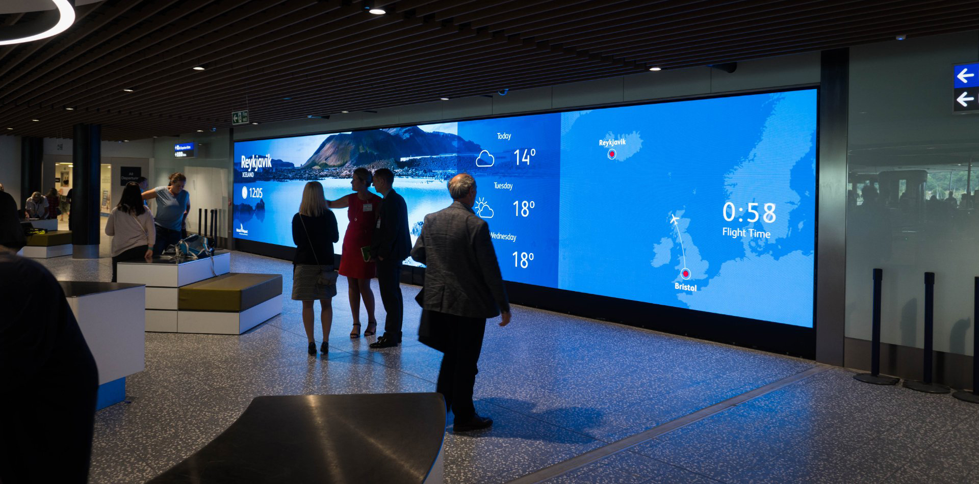 VuePix LED technology is installed at Bristol Airport