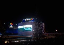 Twin Towns Curved LED Screen Building Facade Custom Digital Signage Solutions